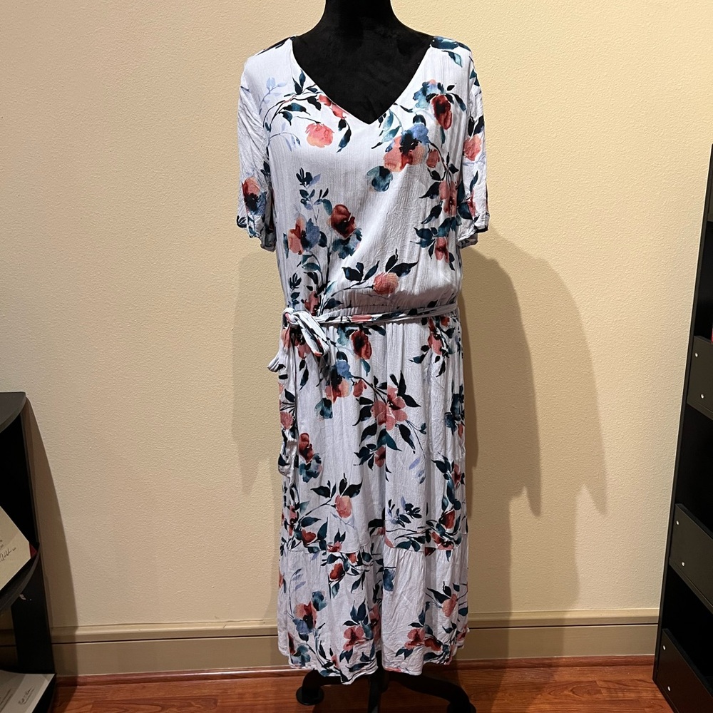 J. Jill White Floral Maxi Dress